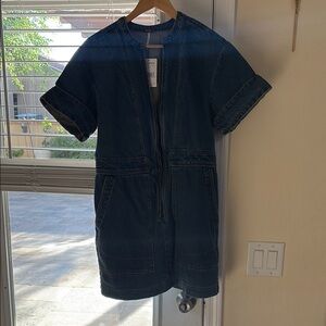 Free People Blue Tie Front Casual Dress